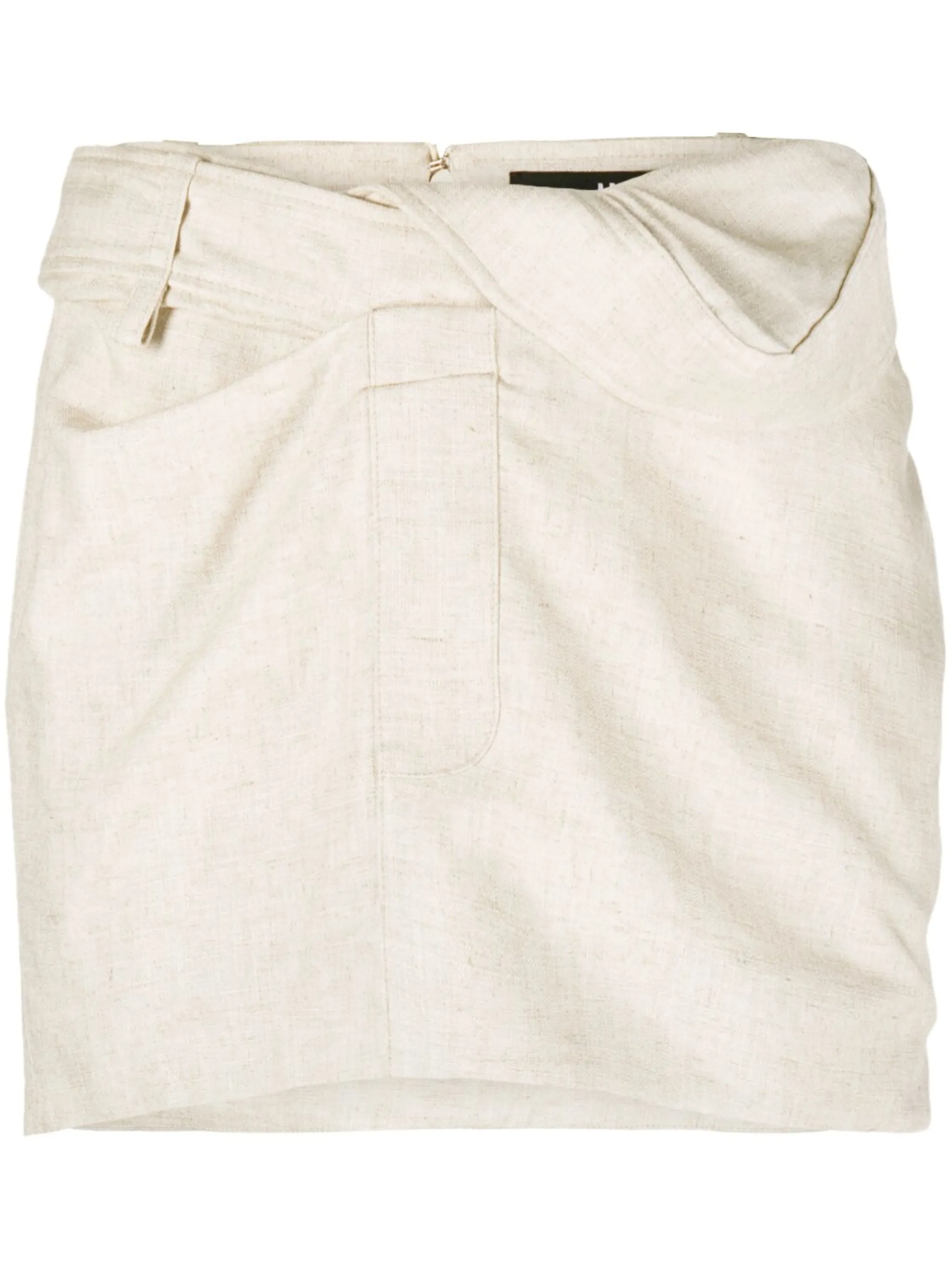 

Юбка мини Bahia с драпировкой Jacquemus, бежевый