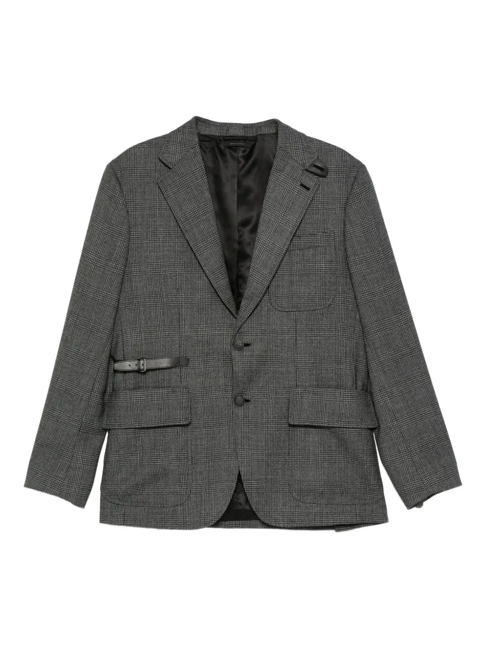 

Клетчатый пиджак Brioni, серый