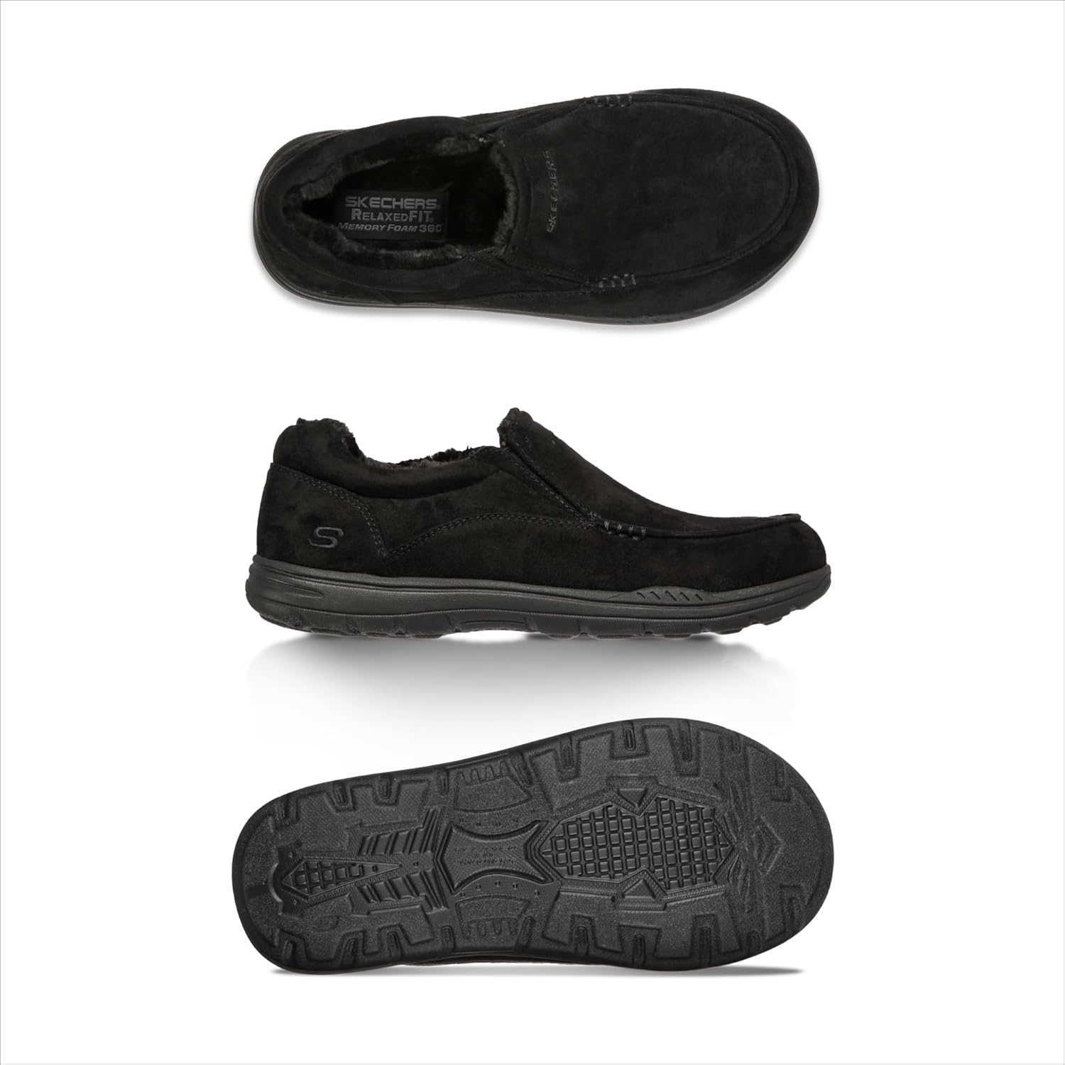 Мужские слипоны-тапочки Skechers Expected X, черный — фото 3