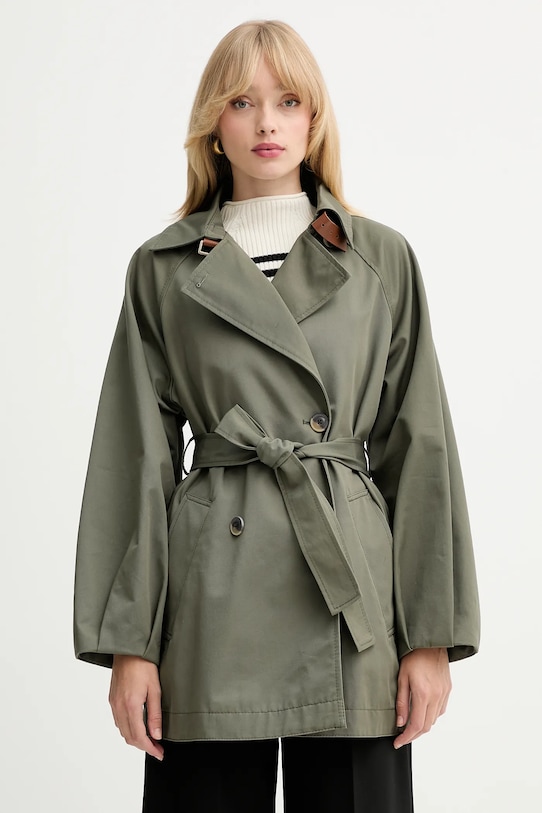

Хлопковый тренч Max&Co., зеленый