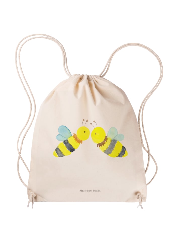 

Mr. & Mrs. Panda Тканевая сумка с изображением пчелы и мотивом любви, кремового цвета, без надписи