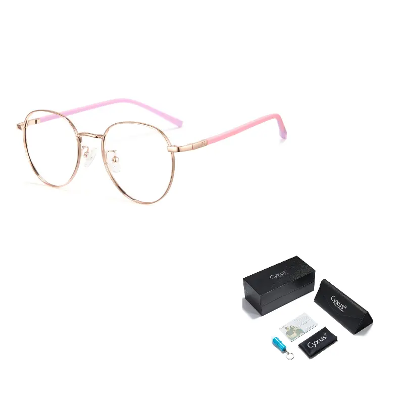 

CYXUS Силиконовая овальная оправа для очков унисекс, Rose Gold T66