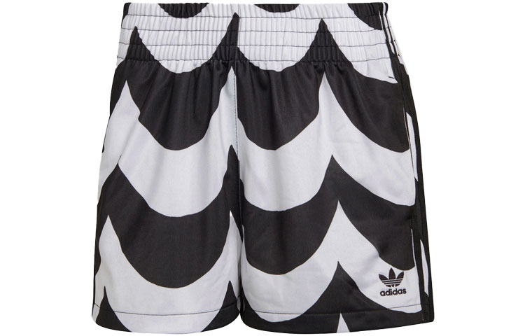 Adidas Originals Шорты Casual Marimekko для женщин черно-белые — фото 3