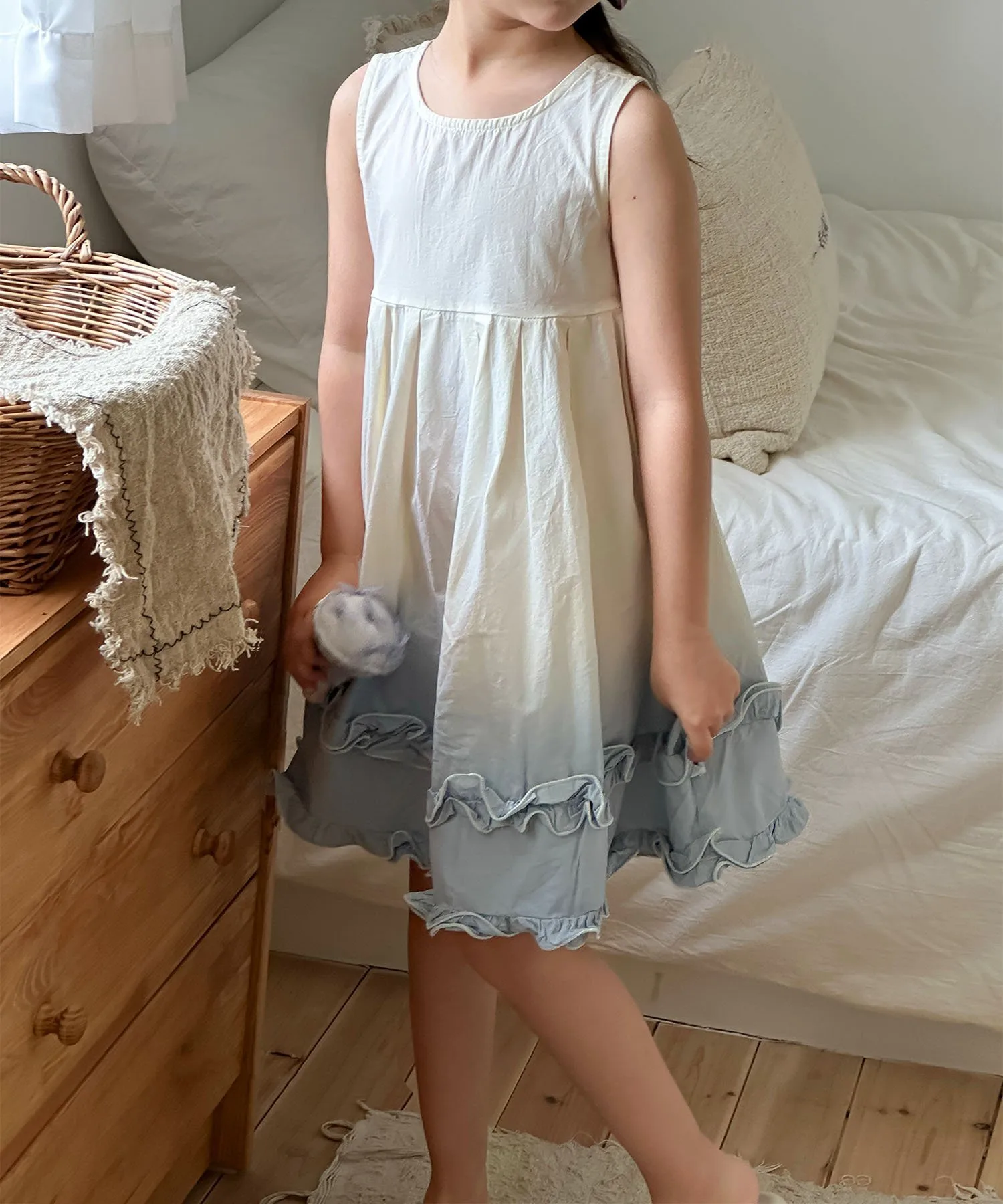 Градиентное платье Aimoha Kids, blue