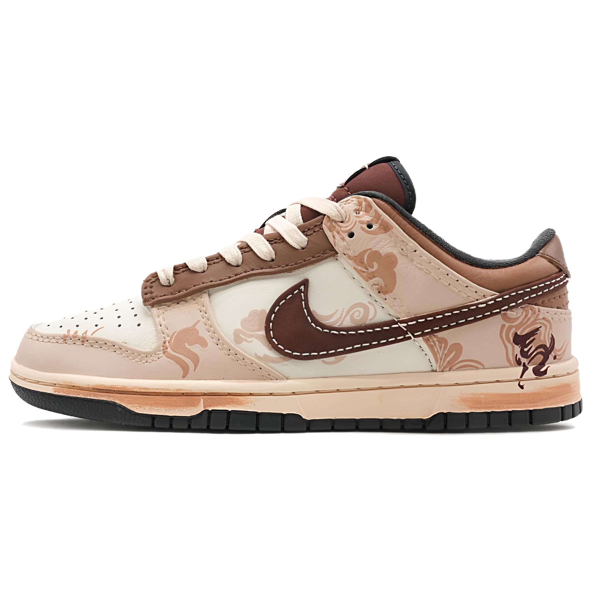 

Nike Мужские износостойкие низкие скейтбордные кроссовки Dunk, цвет коричневый/кофе