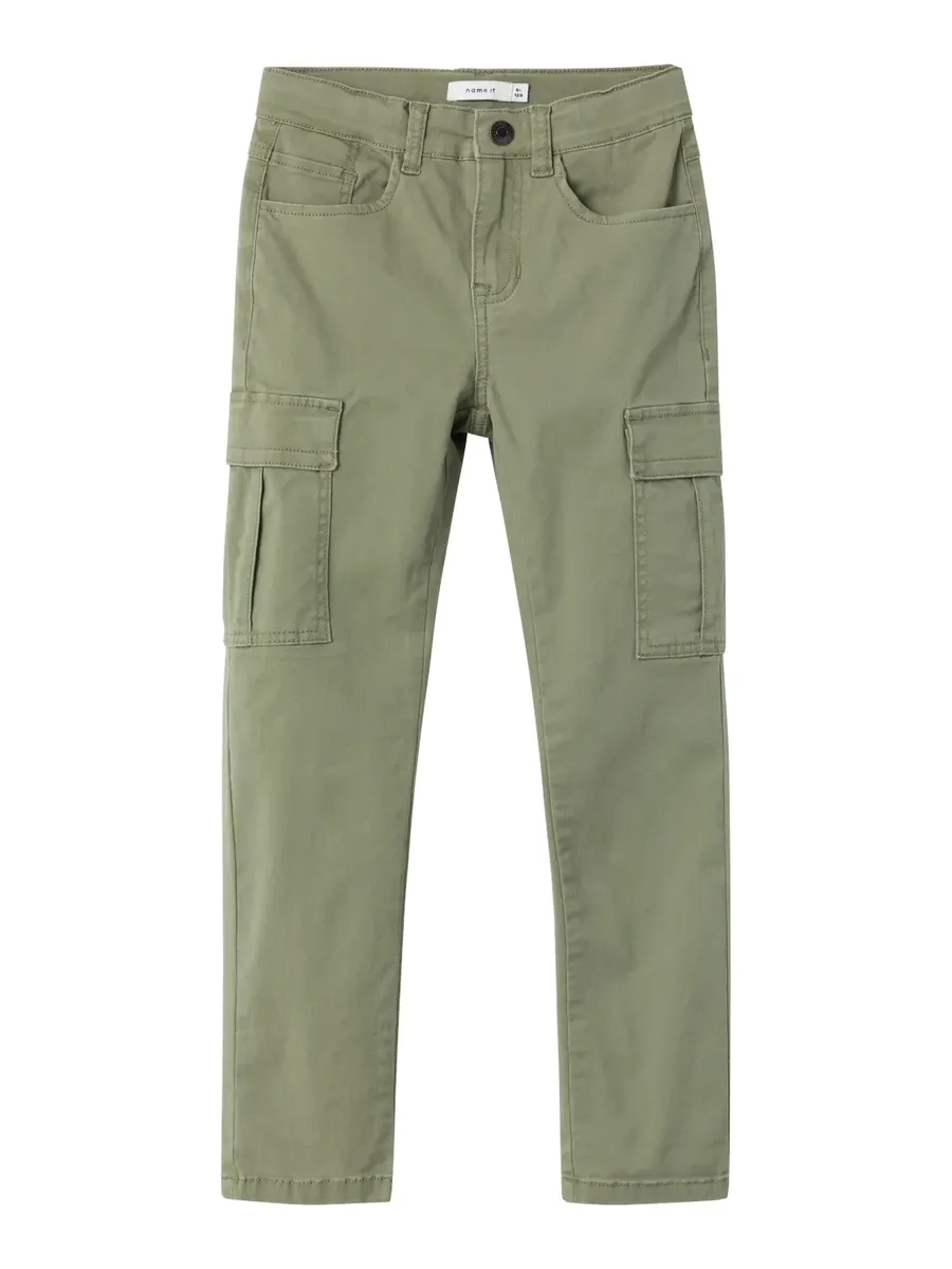 

Брюки-карго Name It "NKFROSE HW REG TWI CAR PANT 7505-BM", зеленый