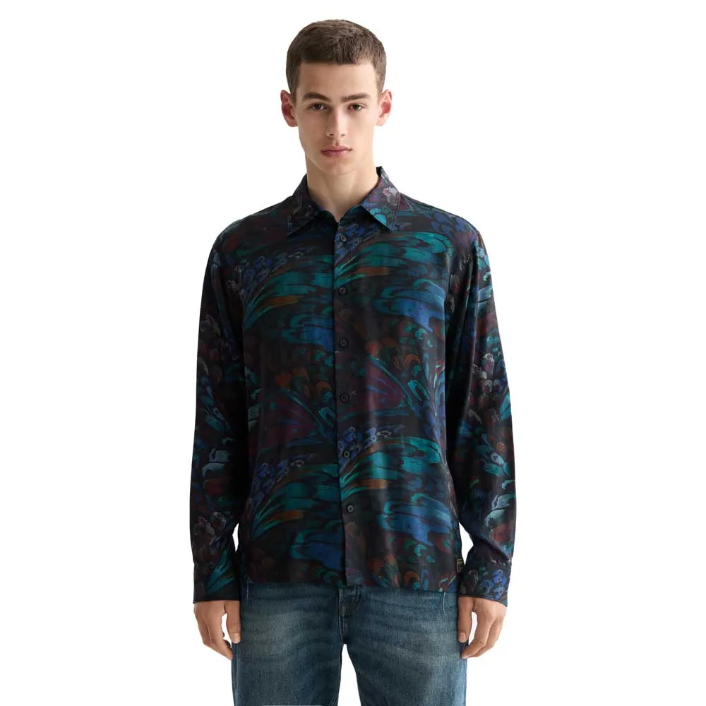 

Рубашка Scotch & Soda Printed Relaxed-Fit, синий