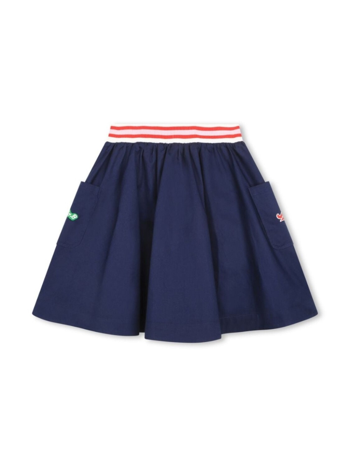 

Kenzo Kids юбка с нашивкой-логотипом, синий