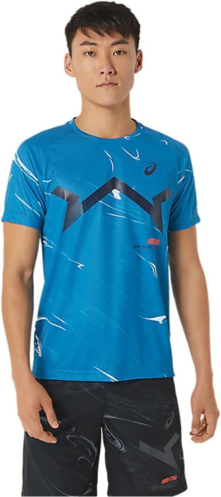 

Мужская тренировочная футболка ASICS AIM DRY GRAPHIC с коротким рукавом (2031E003), синий