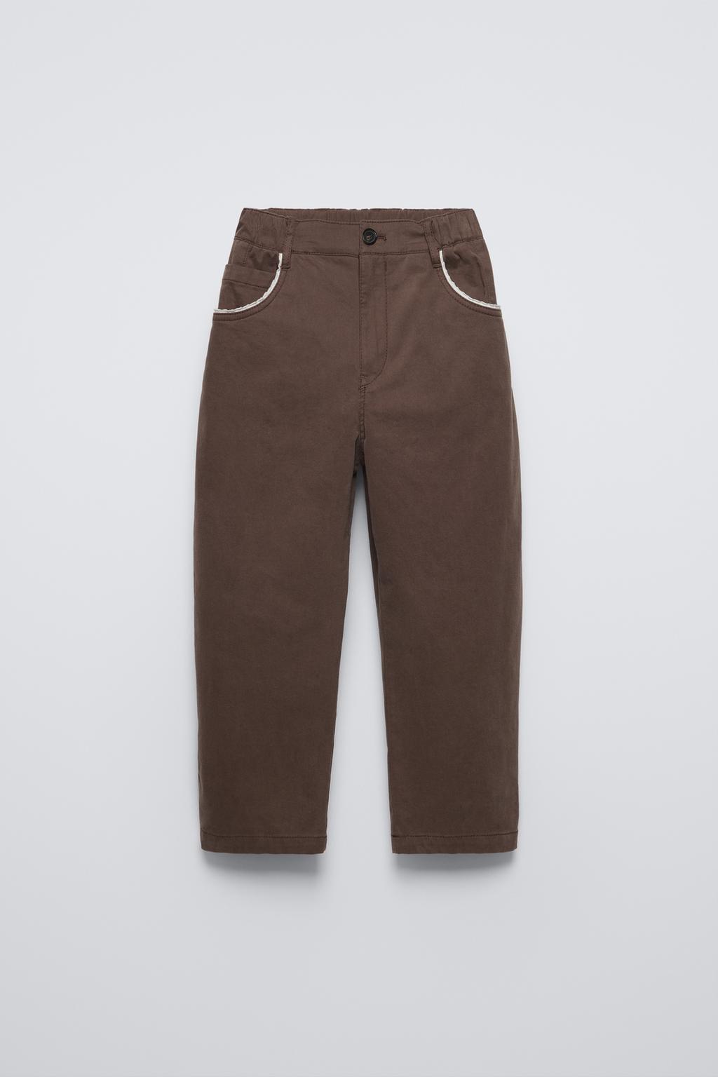 

Кружевные брюки с воздушным шаром ZARA, цвет Chocolate brown