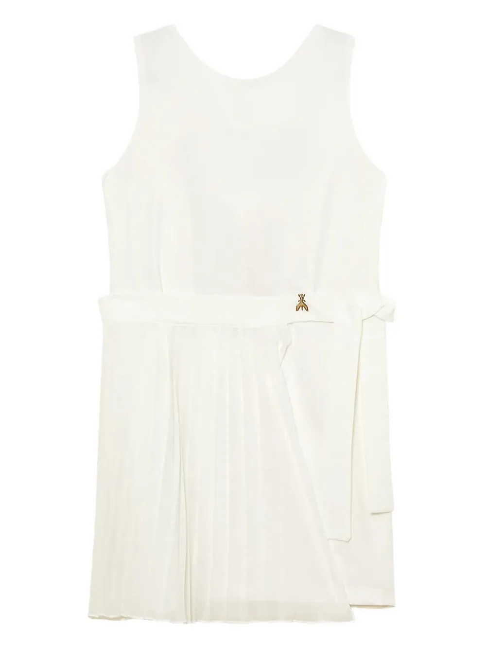 

Плиссированное мини-платье с вырезами Patrizia Pepe Girl, белый