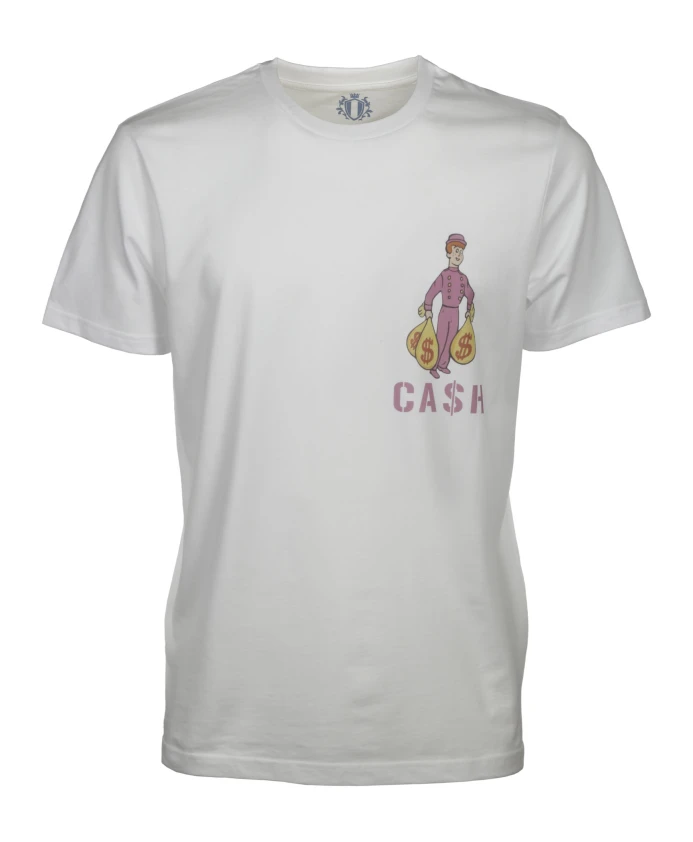 

Элитная хлопковая футболка с принтом на передней части. Equipe 55, белый