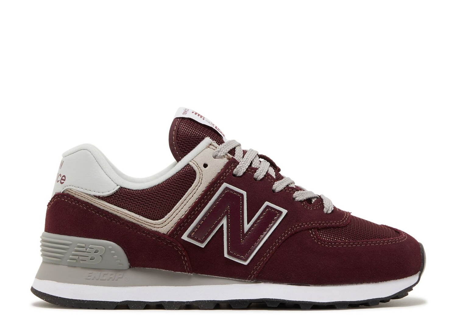 Кроссовки женские New Balance 574 Core, бургундия/белый