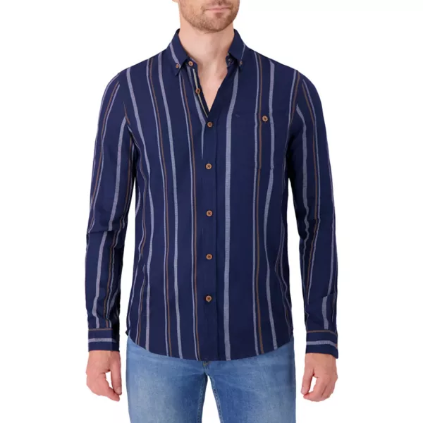 

Мужская спортивная рубашка из модала в клетку Lucas Report Collection, цвет navy stripe