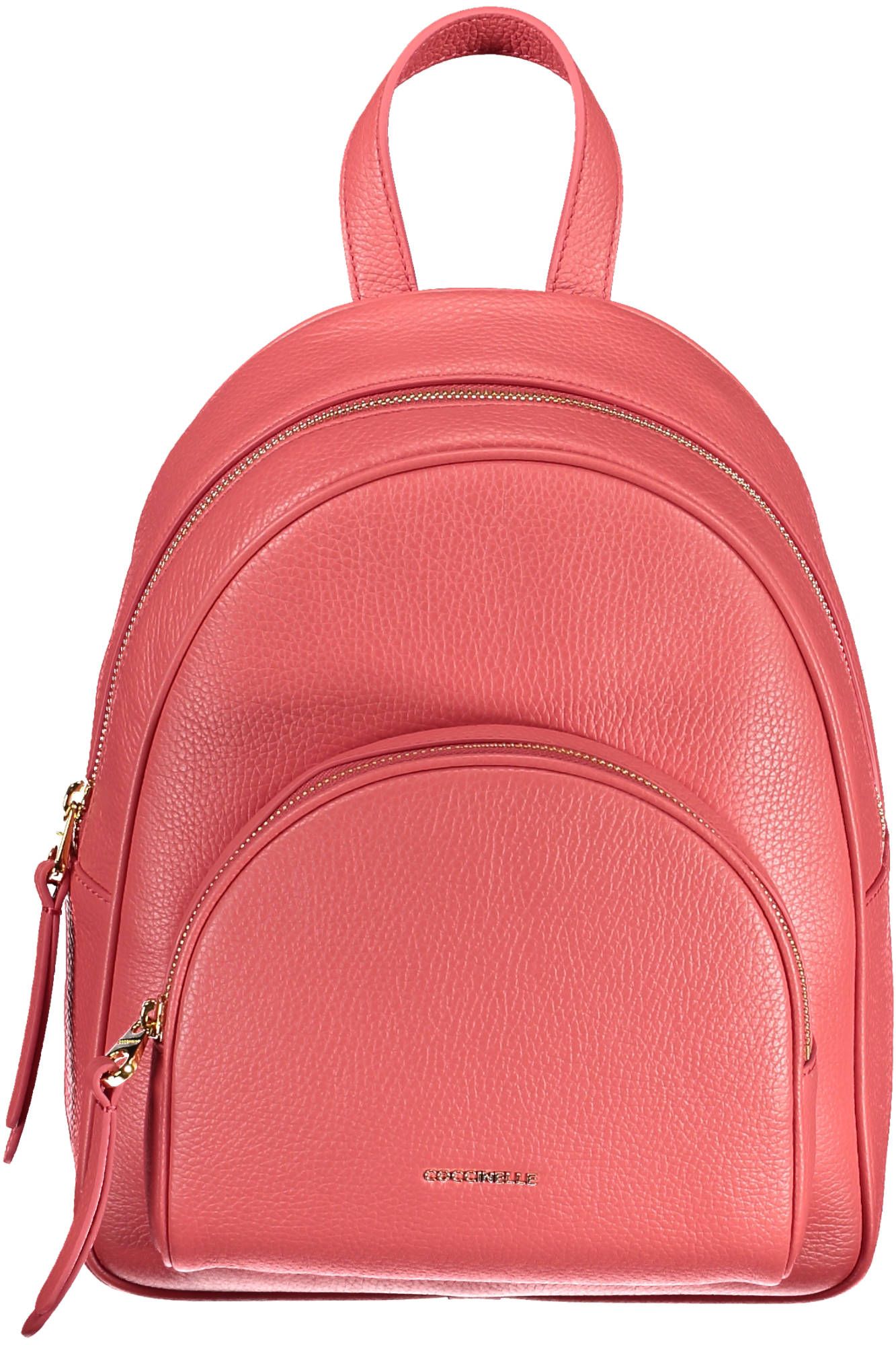 

Розовый кожаный женский рюкзак Coccinelle