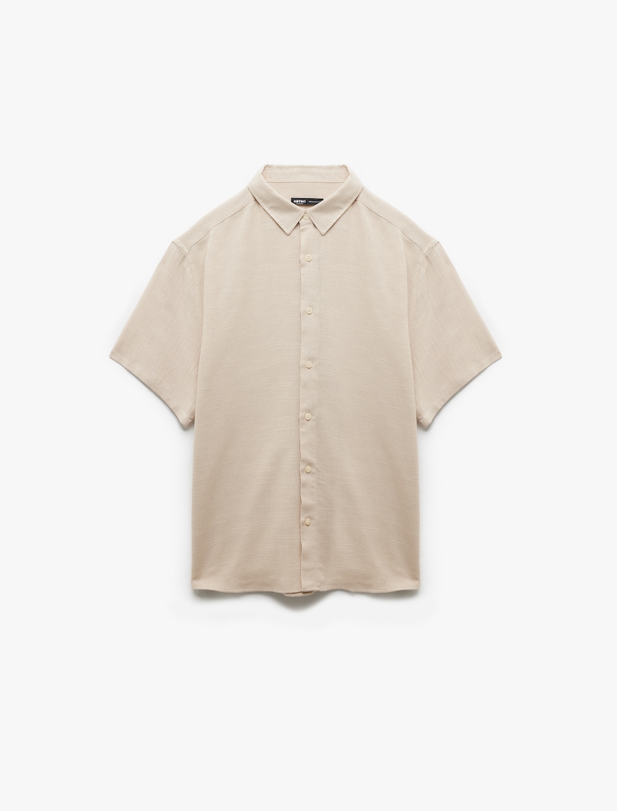 

Рубашка на пуговицах Comfort fit Koton, светло-бежевый