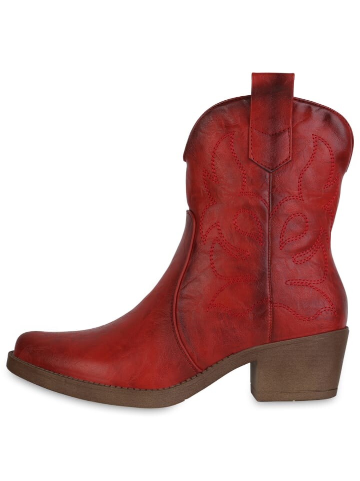 Ботильоны VAN HILL Cowboy Boots Elizabeth, цвет rot pu — фото 2