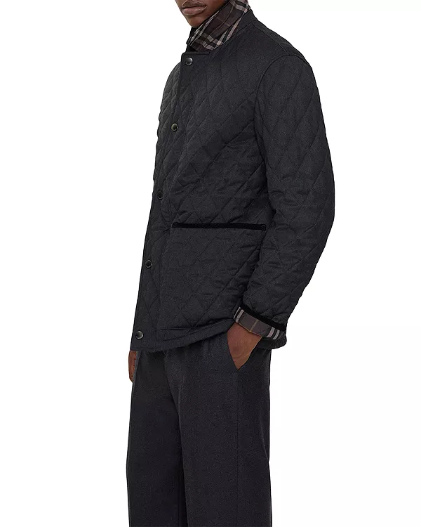 

Стеганая шерстяная куртка для работы в сарае Burberry, серый