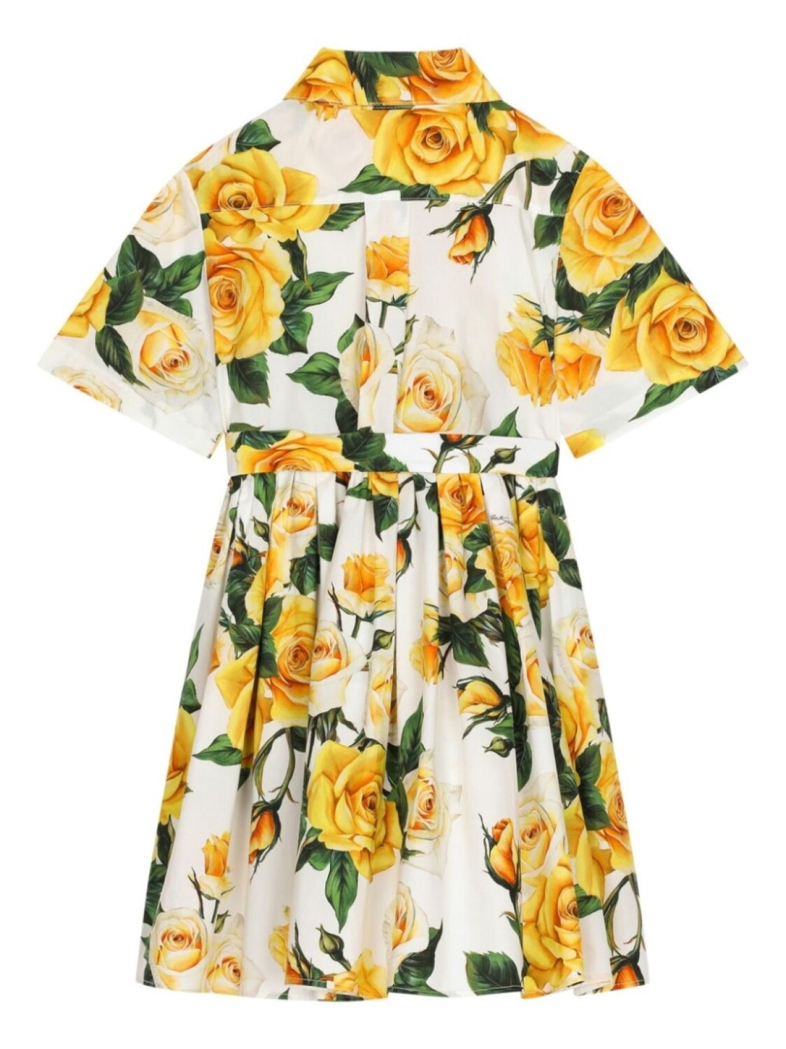 Dolce & Gabbana платье-рубашка с цветочным принтом, нейтральный цвет — фото 2