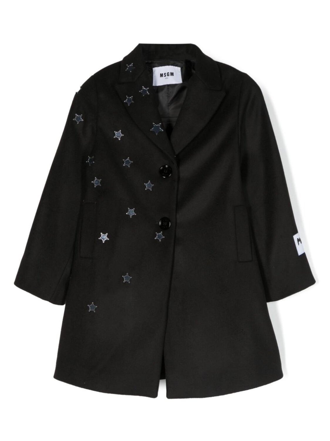 

Тренч с нашивкой MSGM Kids, черный