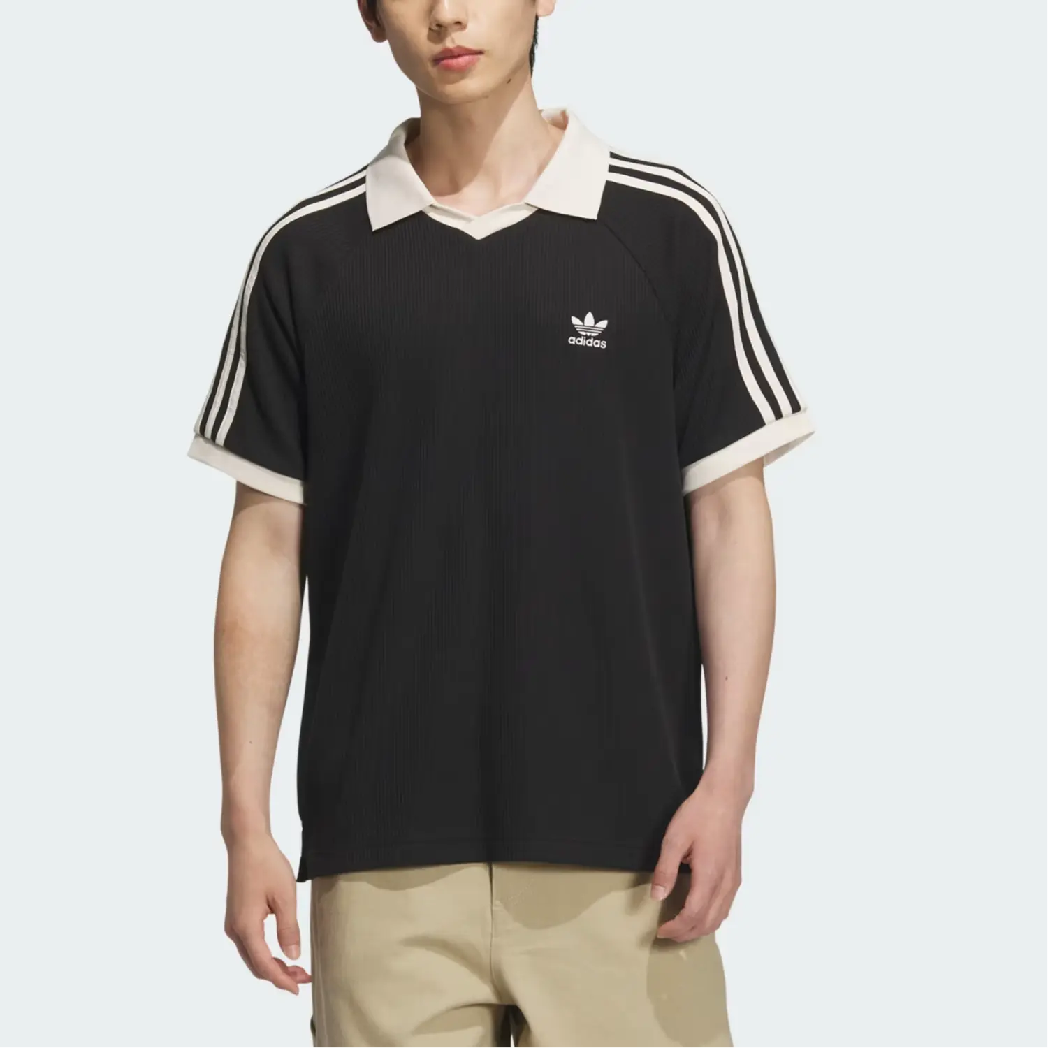 Adidas Originals Мужская черная поло — фото 3