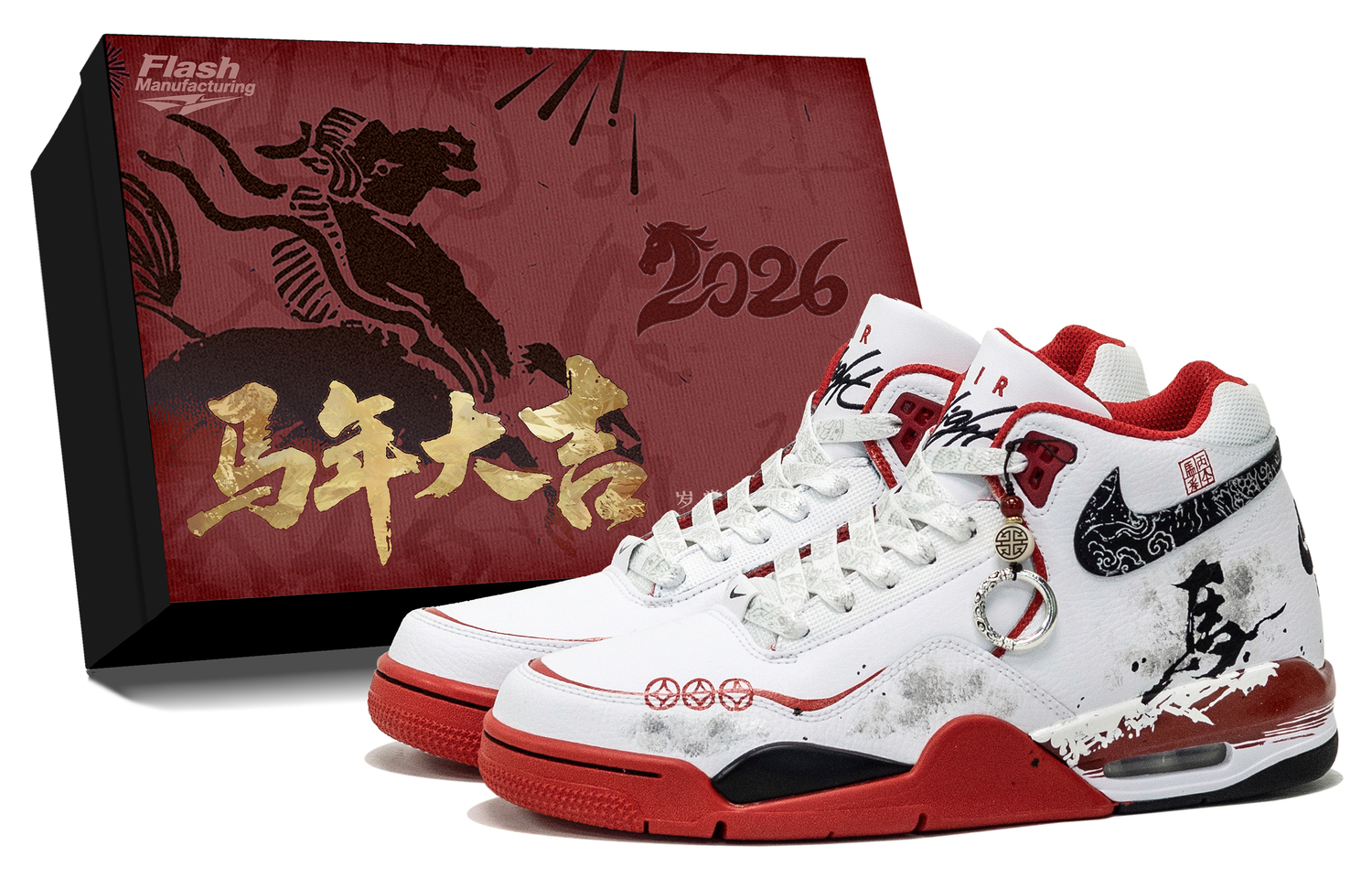 

Flight Legacy Dragon Spirit, с коробкой, амортизация, износостойкие, мид-топ, винтажные баскетбольные кроссовки для мужчин Nike, красный белый