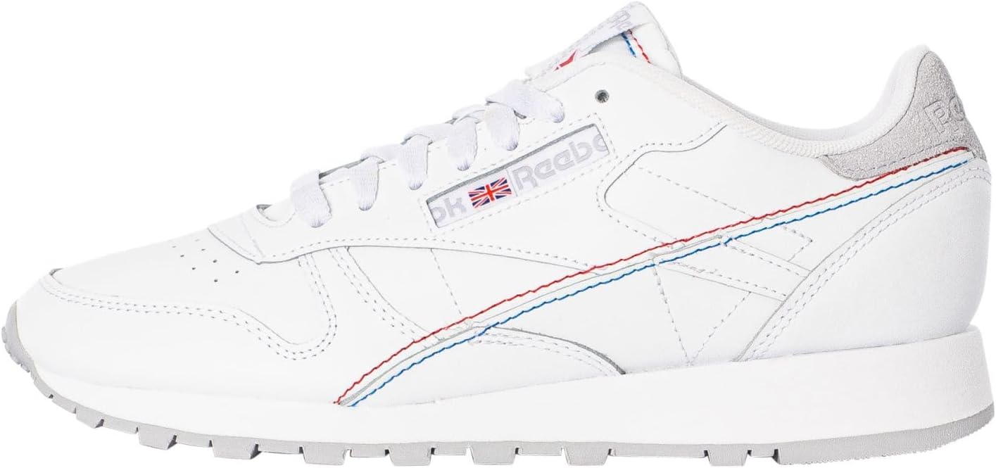 Классические кожаные кроссовки для взрослых, унисекс V1 Reebok, белый/синий — фото 2