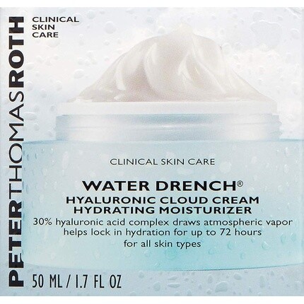 Water Drench Hyaluronic Cloud Cream Увлажняющий крем для ушей 4 см, черный, Peter Thomas Roth — фото 2