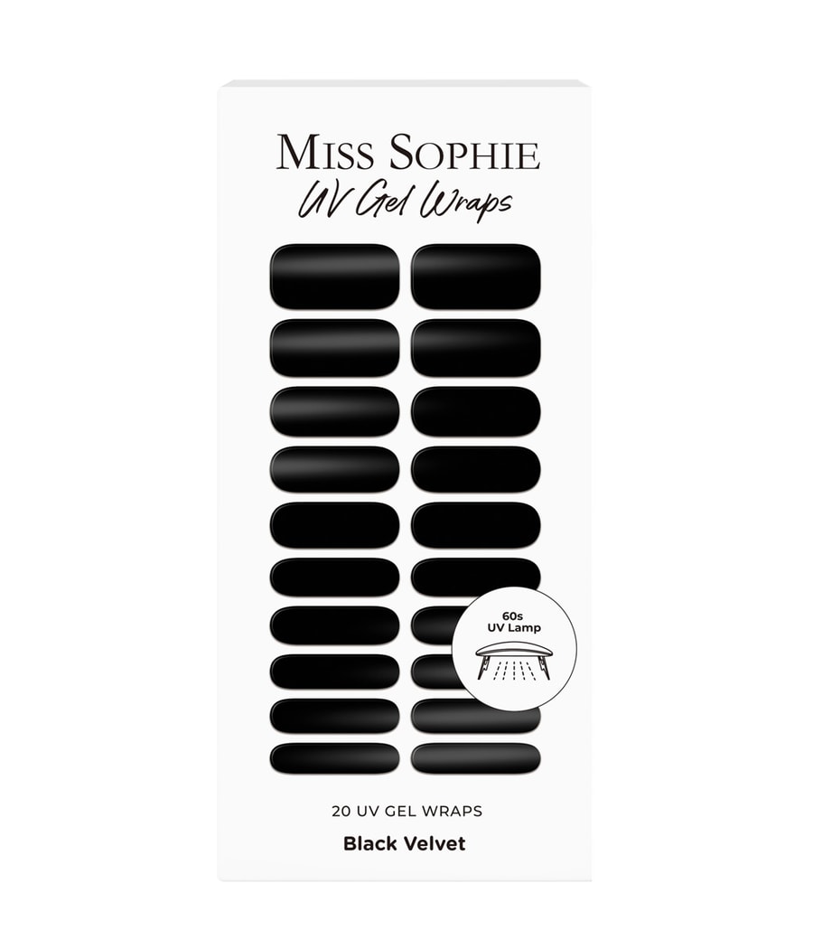 

Фольга для ногтей Miss Sophie UV Gel Wraps Black Velvet, Black Velvet, 20 шт.