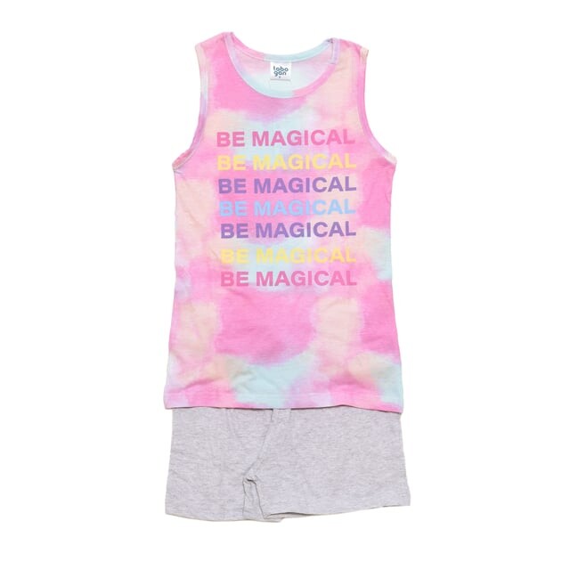 

Летняя пижама на широких бретелях 23117571 для девочек Tobogan, розовый