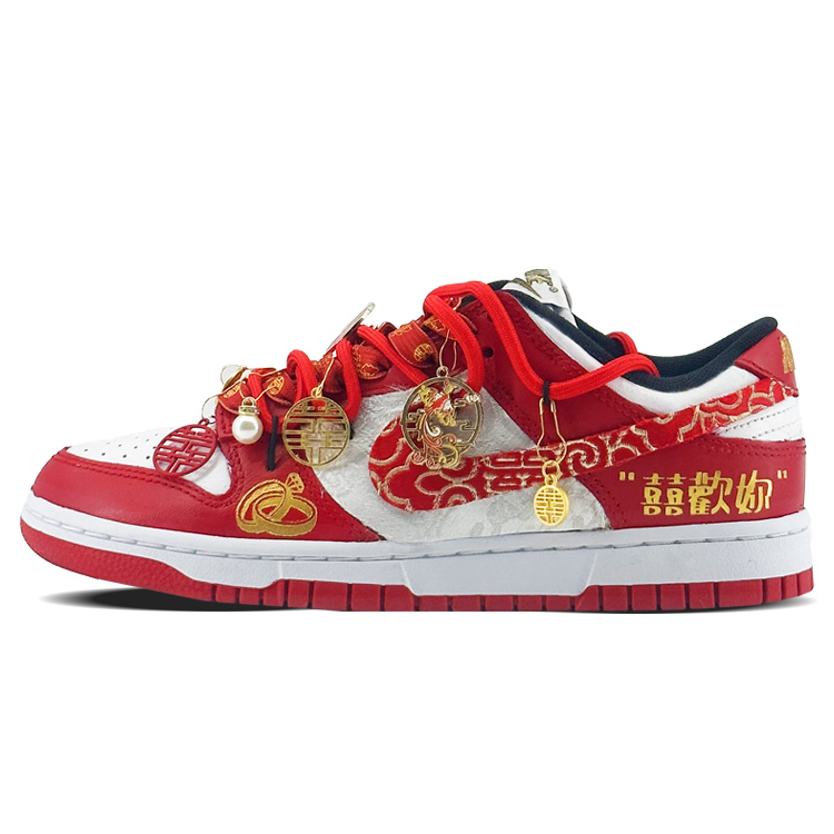 

Кроссовки для скейтбординга Nike Dunk Low унисекс, красный