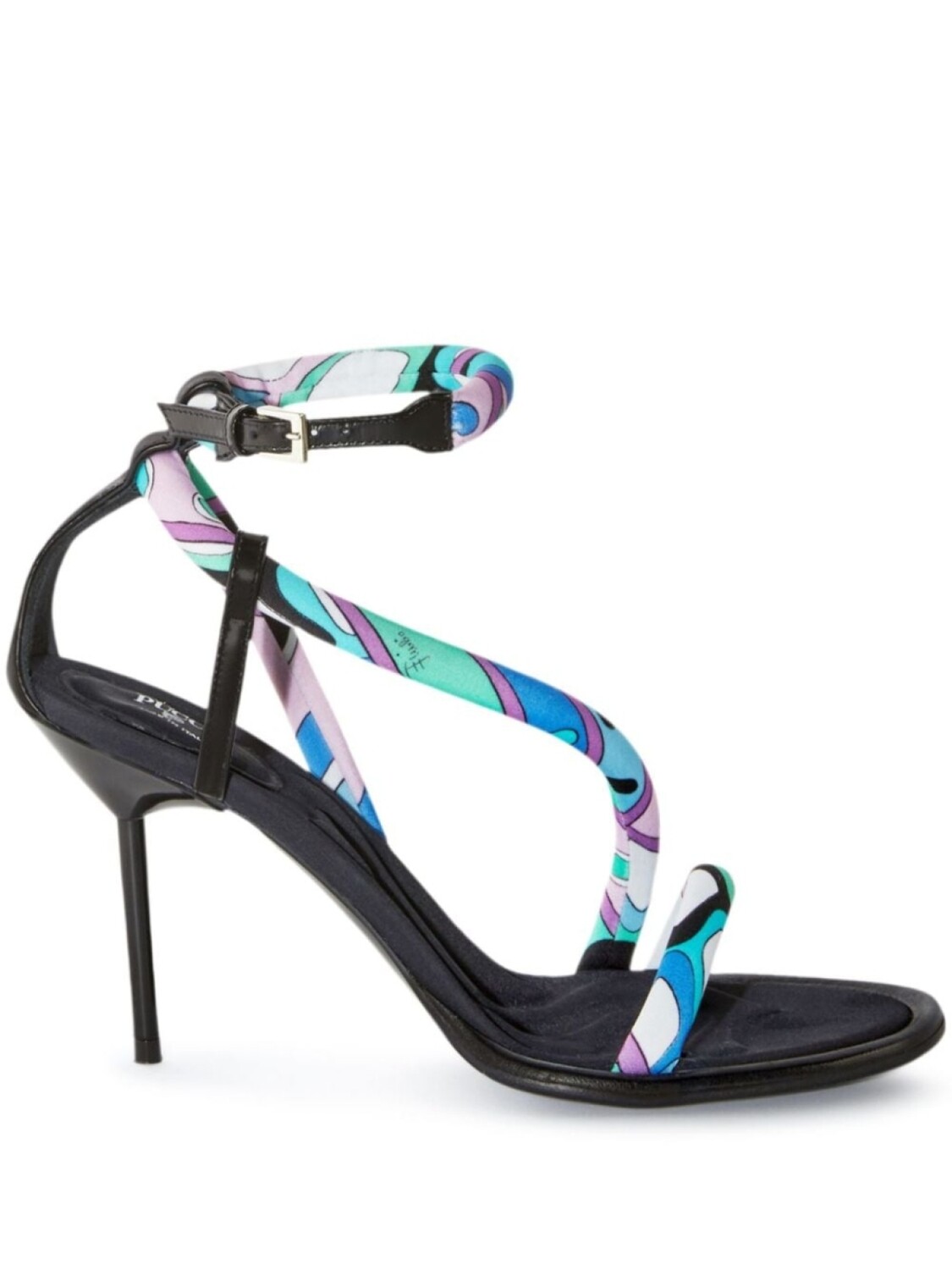 Босоножки Lee 110 на шпильке PUCCI, синий