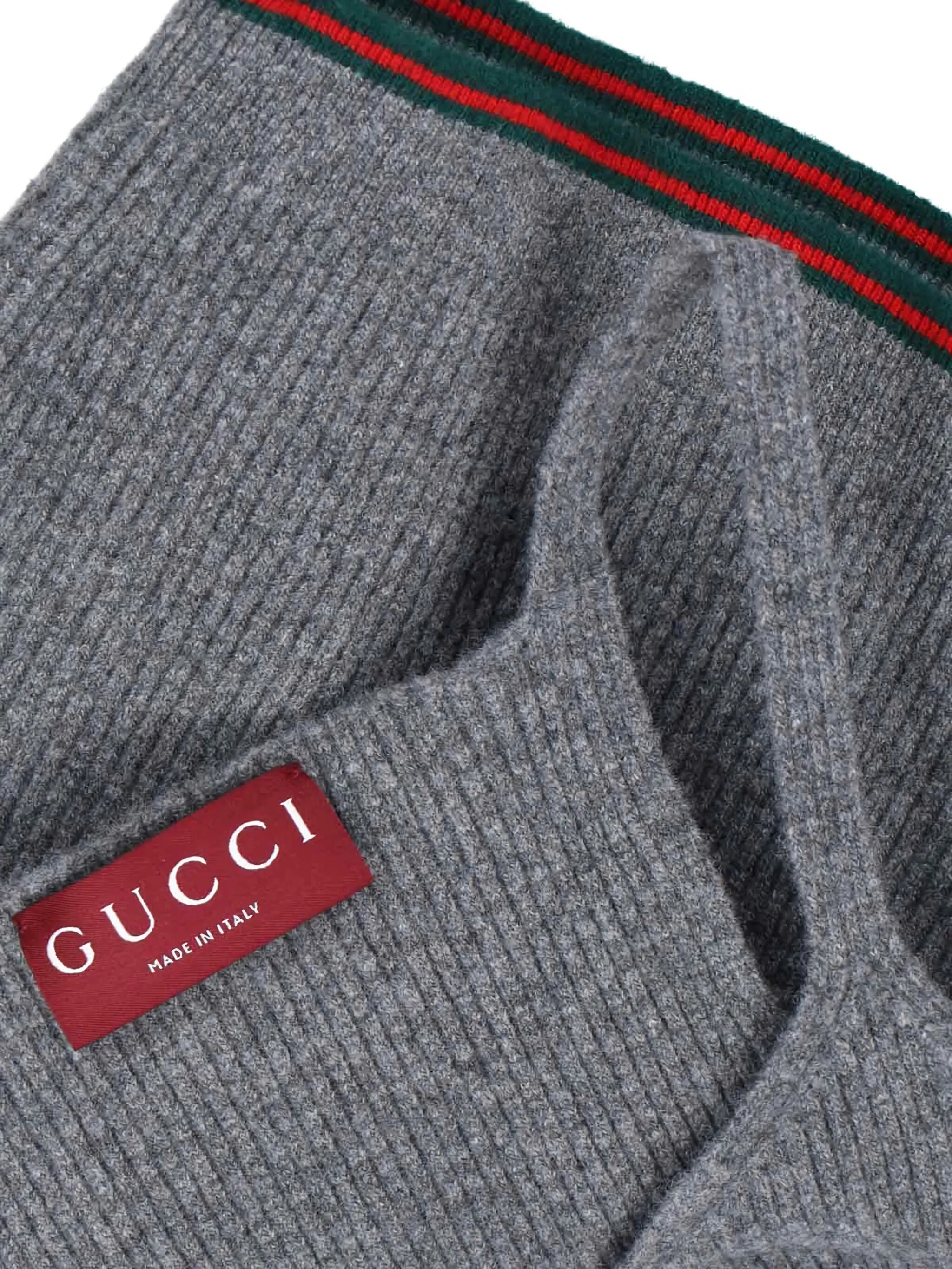 Фетровый топ без рукавов Gucci, серый — фото 3