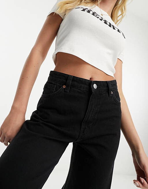 

Черные широкие джинсы Monki Yoko
