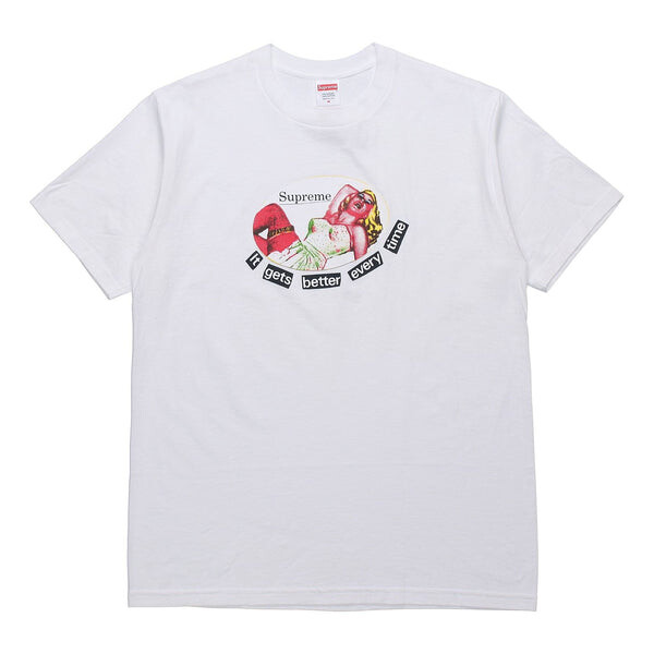 

Футболка ss19 it gets better every time tee Supreme, белый