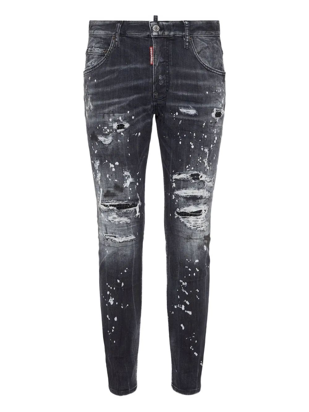 

Джинсы Diamond Skater с эффектом потертости и брызгами краски DSQUARED2, синий