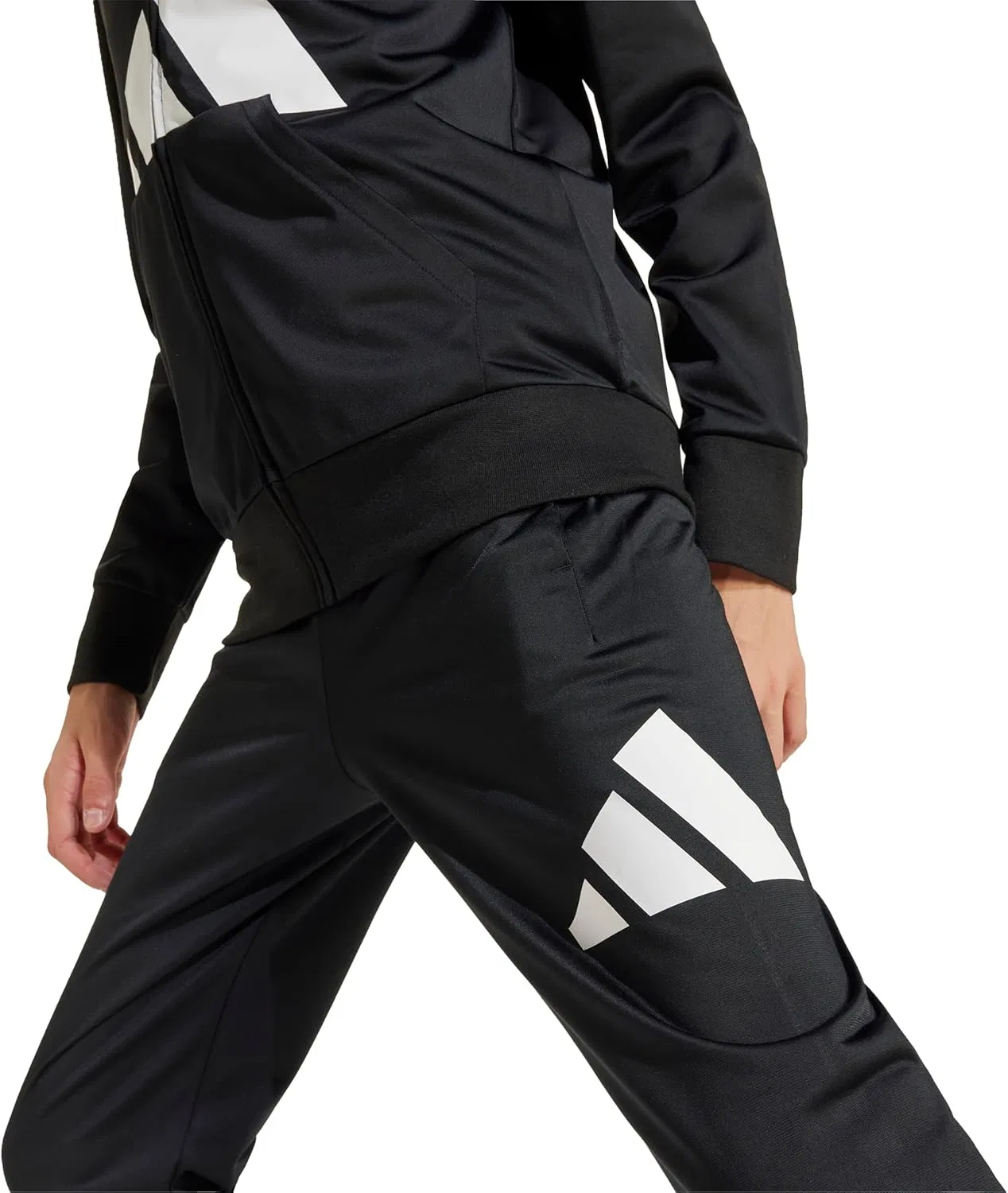 Детский спортивный костюм adidas CLIMACOOL, Black/White, размерная линейка — фото 4