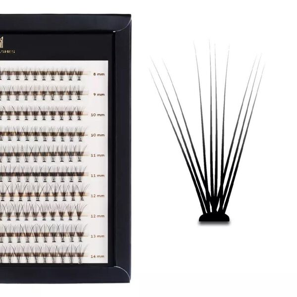 Набор ресниц для макияжа 10d, изгиб d - сильный изгиб, 1 комплект Many Beauty Master box superblack silk eyelashes individuals — фото 2