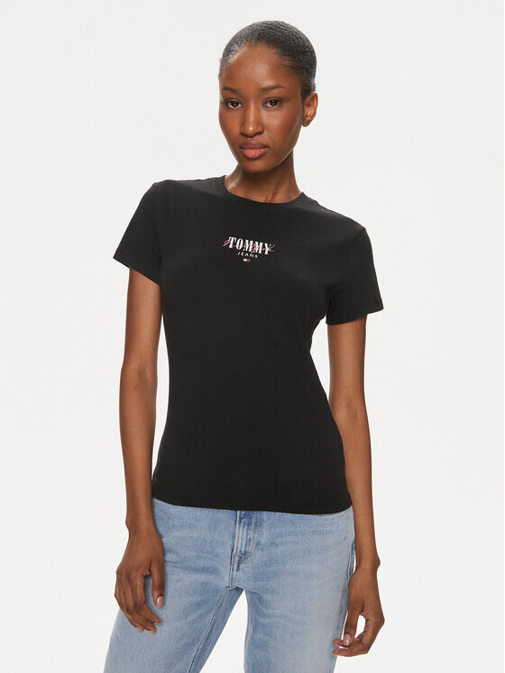 

Футболка узкого кроя Tommy Jeans, черный
