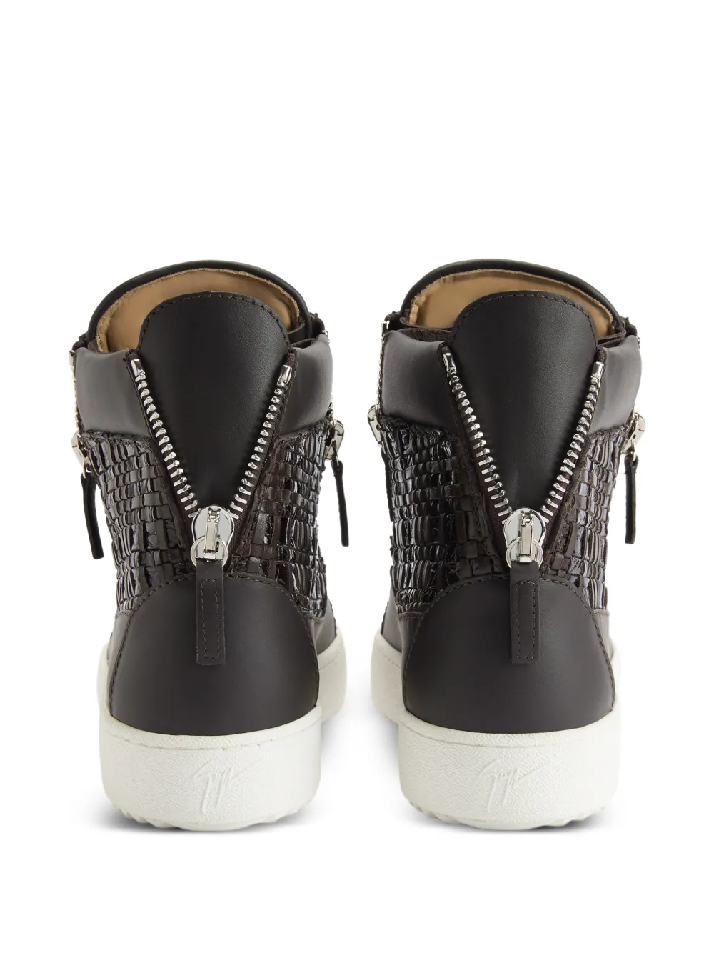 Кеды Kriss с тиснением под крокодила Giuseppe Zanotti, коричневый — фото 3
