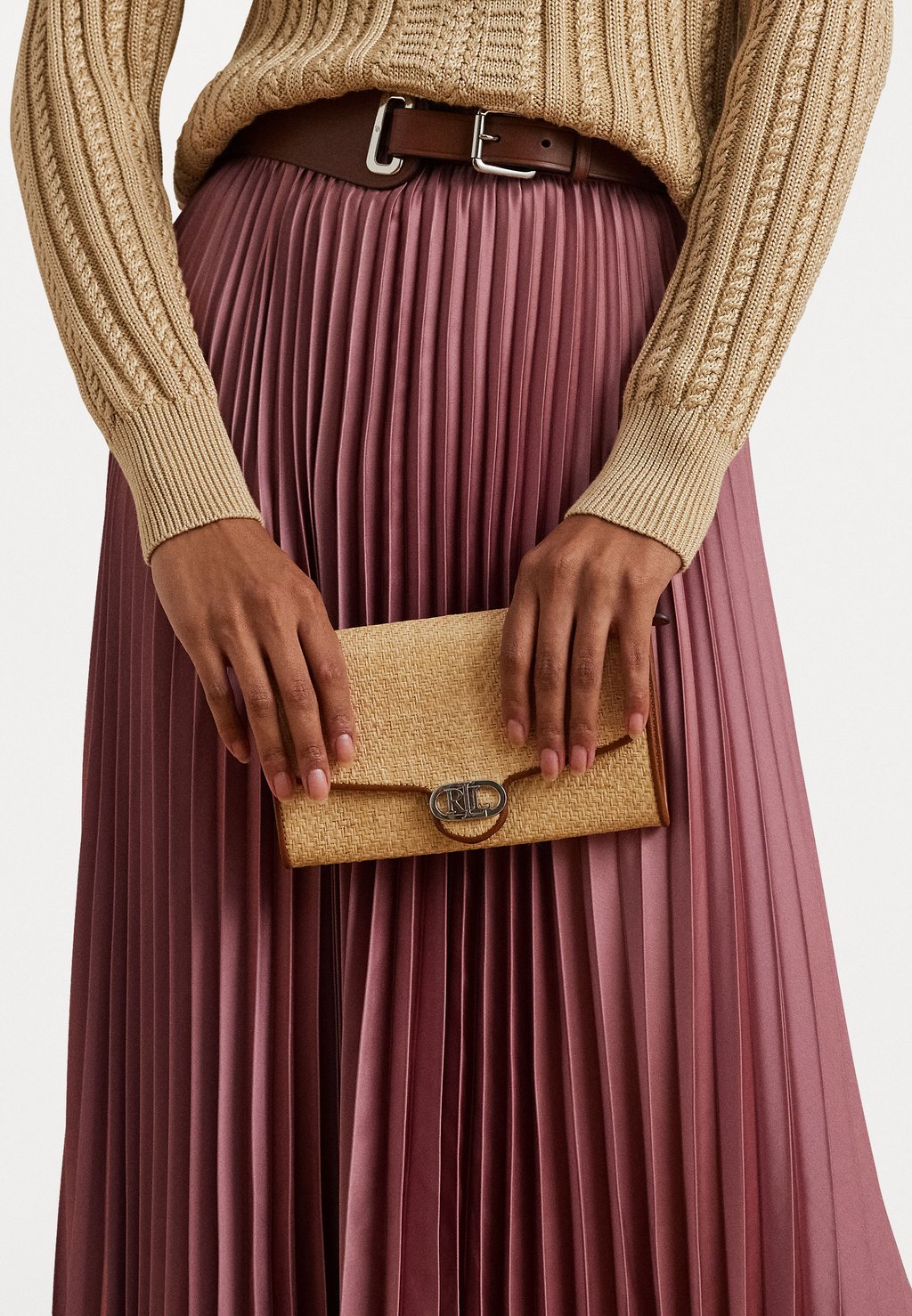 

Сумка через плечо RAFFIA MEDIUM ADAIR CROSSBODY Lauren Ralph Lauren, бежевый