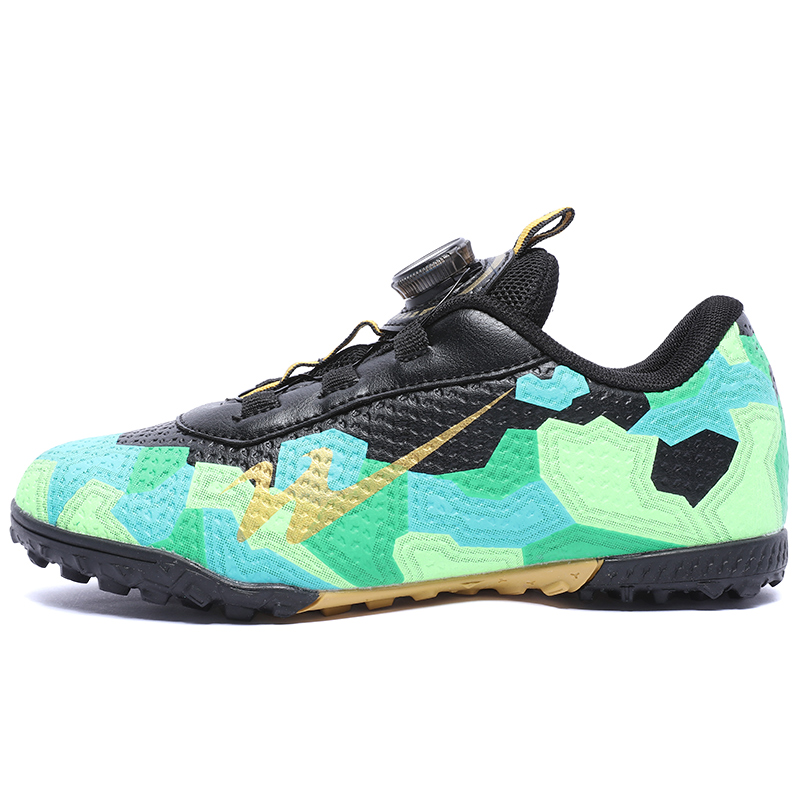 Женские футбольные бутсы Low Top Gold Binary, черно-зеленые