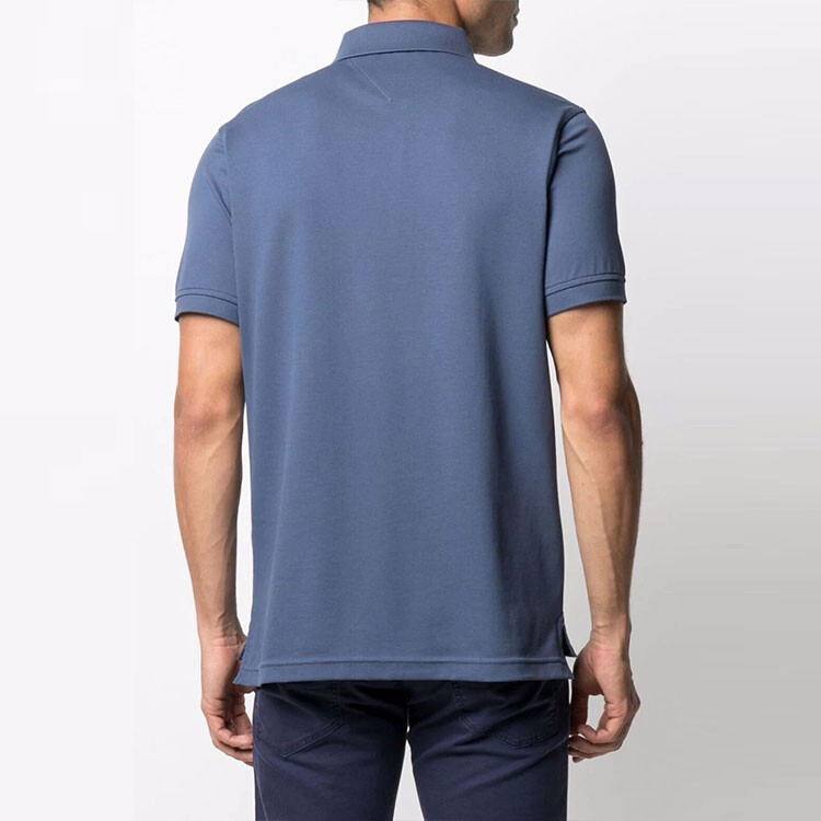 Рубашка поло мужская Shady Blue Tommy Hilfiger, цвет Haze Blue — фото 3