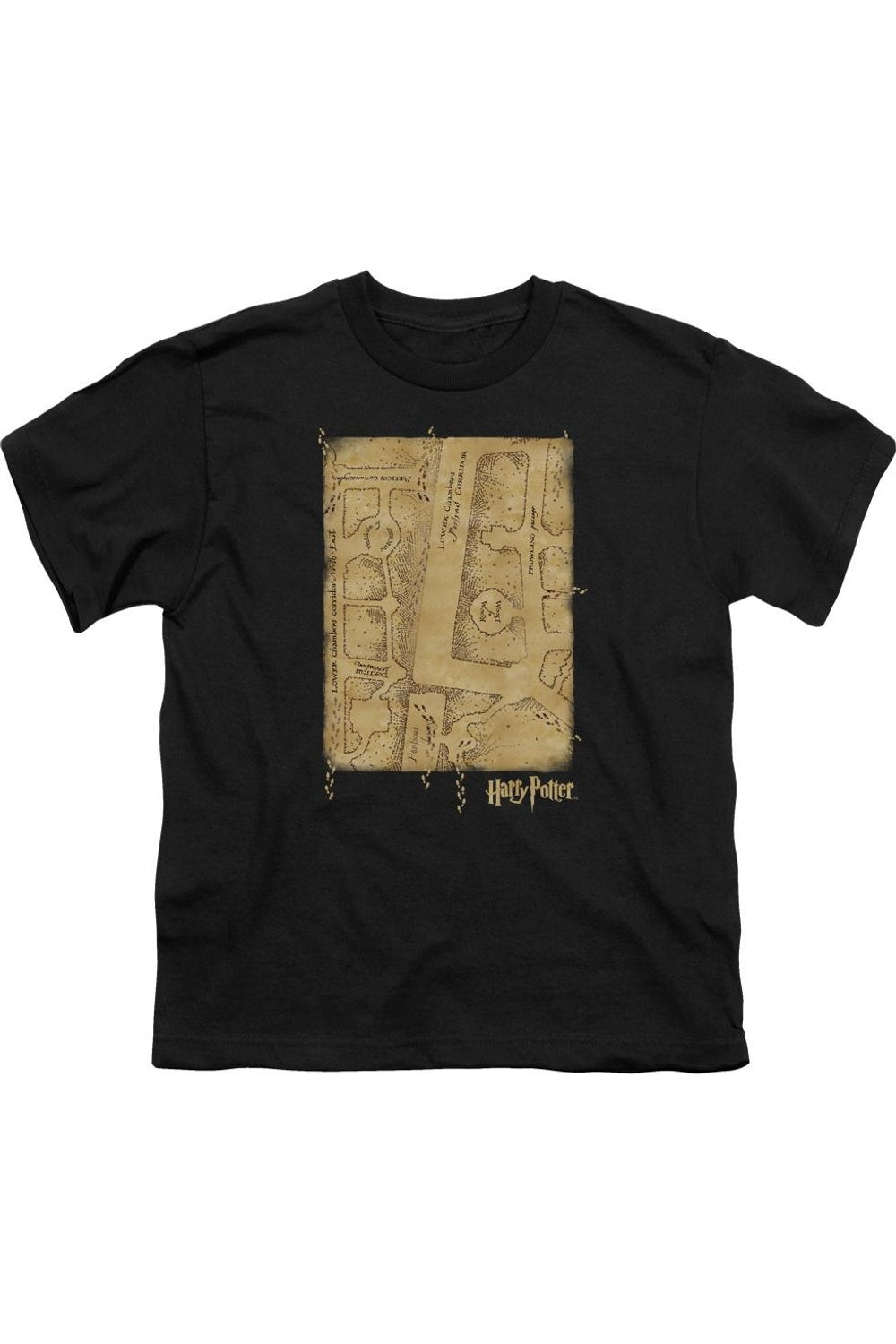 

Футболка с коротким рукавом для детей "Карта мародеров" Harry Potter Gildan, черный