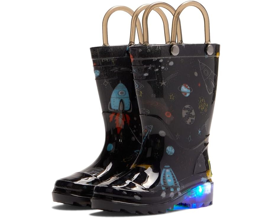 

Ботинки Western Chief Space Adventure Lighted Waterproof Rain Boot, черный