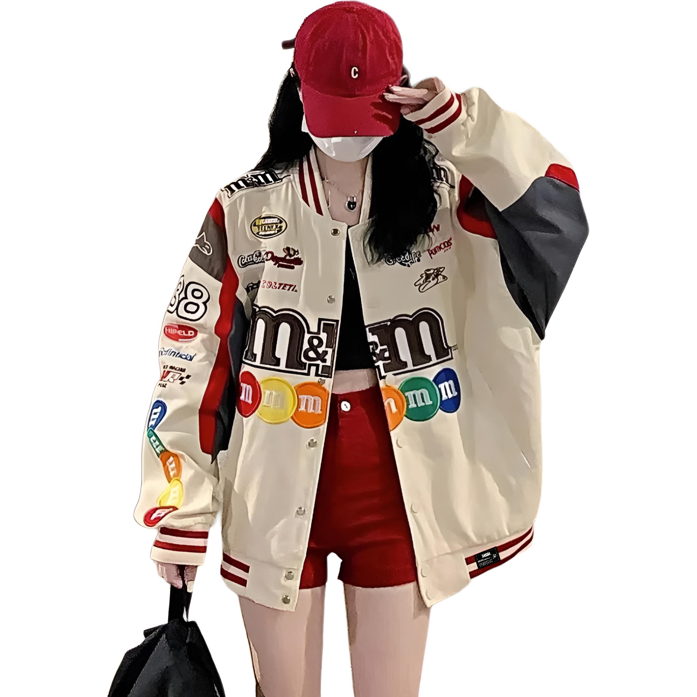 

ZIAREL Бейсбольная майка унисекс ecru [съемный логотип] стойка воротника умеренно прямой крой