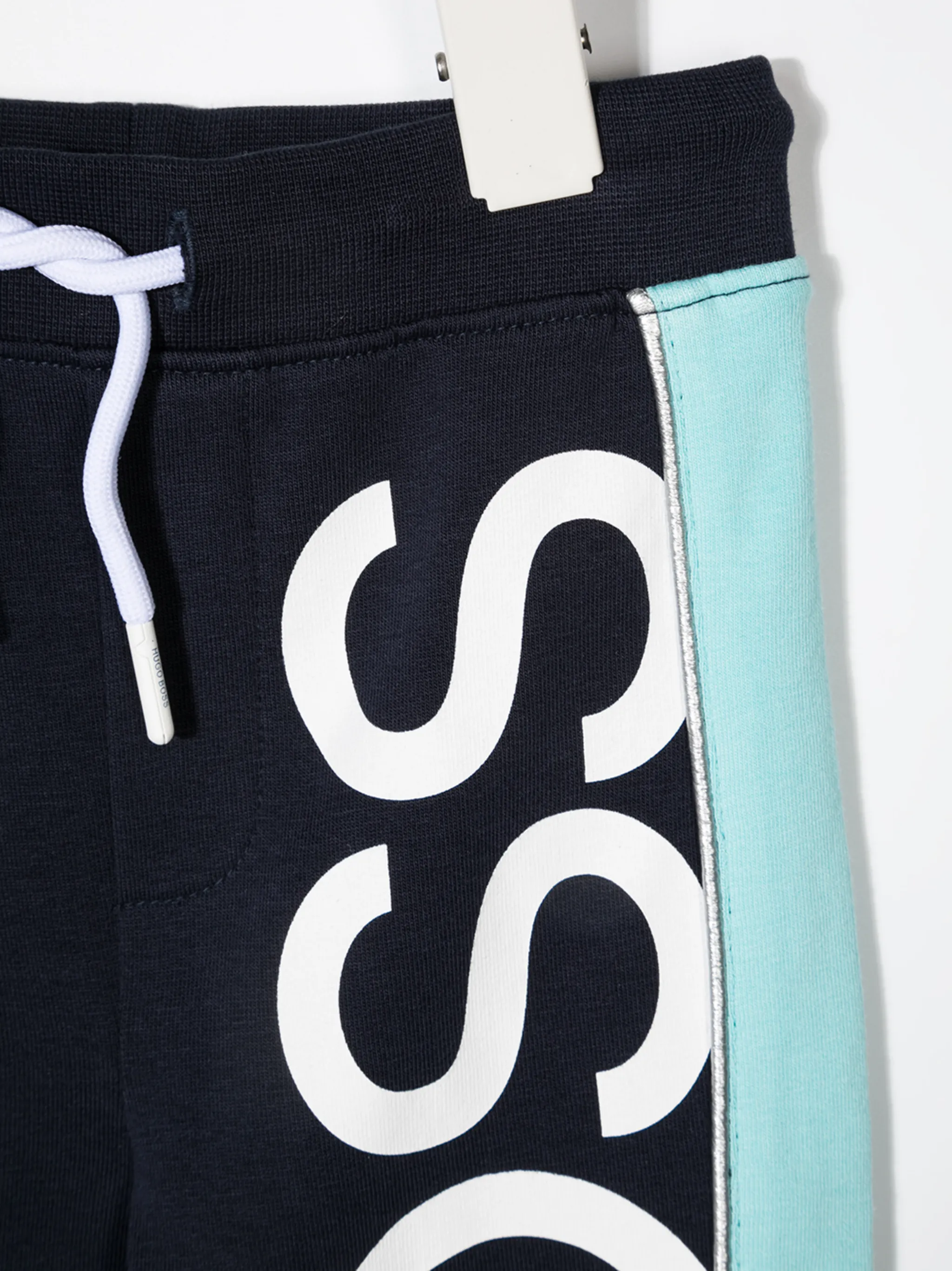 Спортивные брюки со вставками и логотипом Boss Kidswear, синий — фото 3