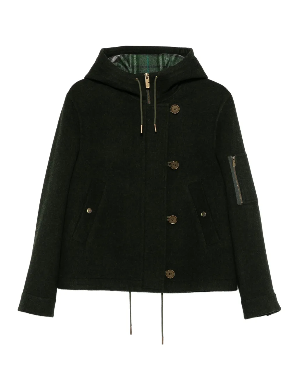 

Пальто с капюшоном BURBERRY, зеленый
