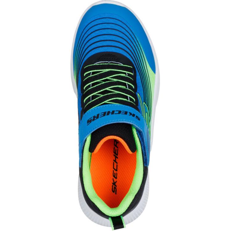 Skechers Kids Противоскользящие износостойкие низкие детские повседневные кроссовки blue black green kids' — фото 4