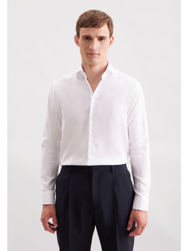 

Деловая рубашка, стандартного размера, белого цвета Seidensticker